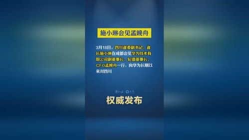 四川省长施小琳会见孟晚舟 四川省长施小琳会见孟晚舟
