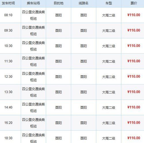 酉阳到温州多少钱汽车票(酉阳至温州汽车票价详解，旅途费用全攻略)